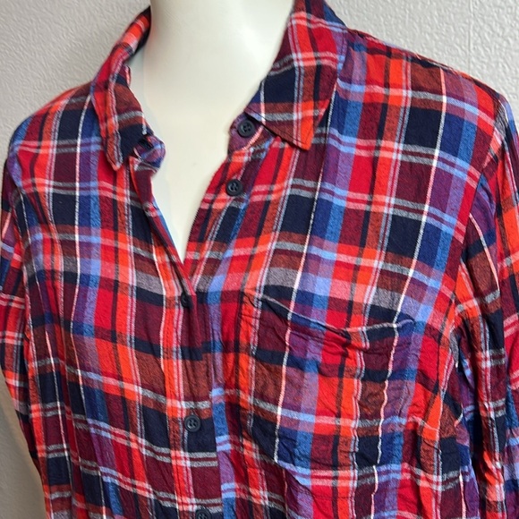 Lane Bryant Plaid Button Down Shirt - Size 14/16 - Picture 2 of 6